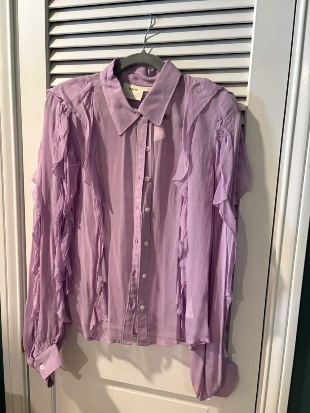 Maeve Lavender Collared Blouse